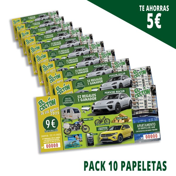 Pack de 10 Papeletas
