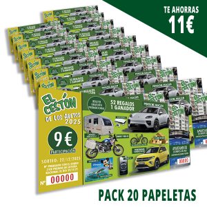 Pack de 20 Papeletas
